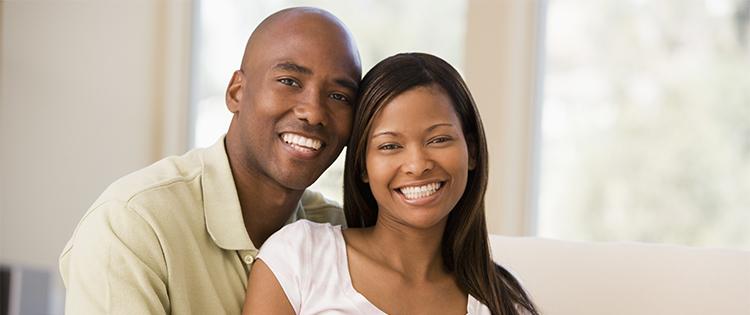 A smiling couple